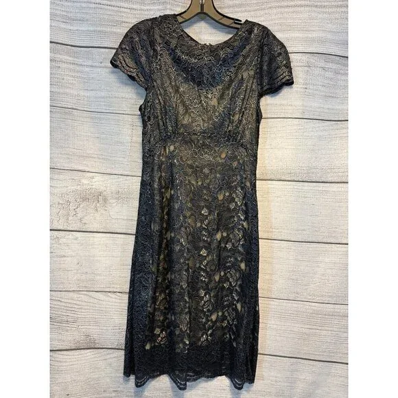 L'Agence Black Lace Dress with slip Size 8 - Picture 1 of 4